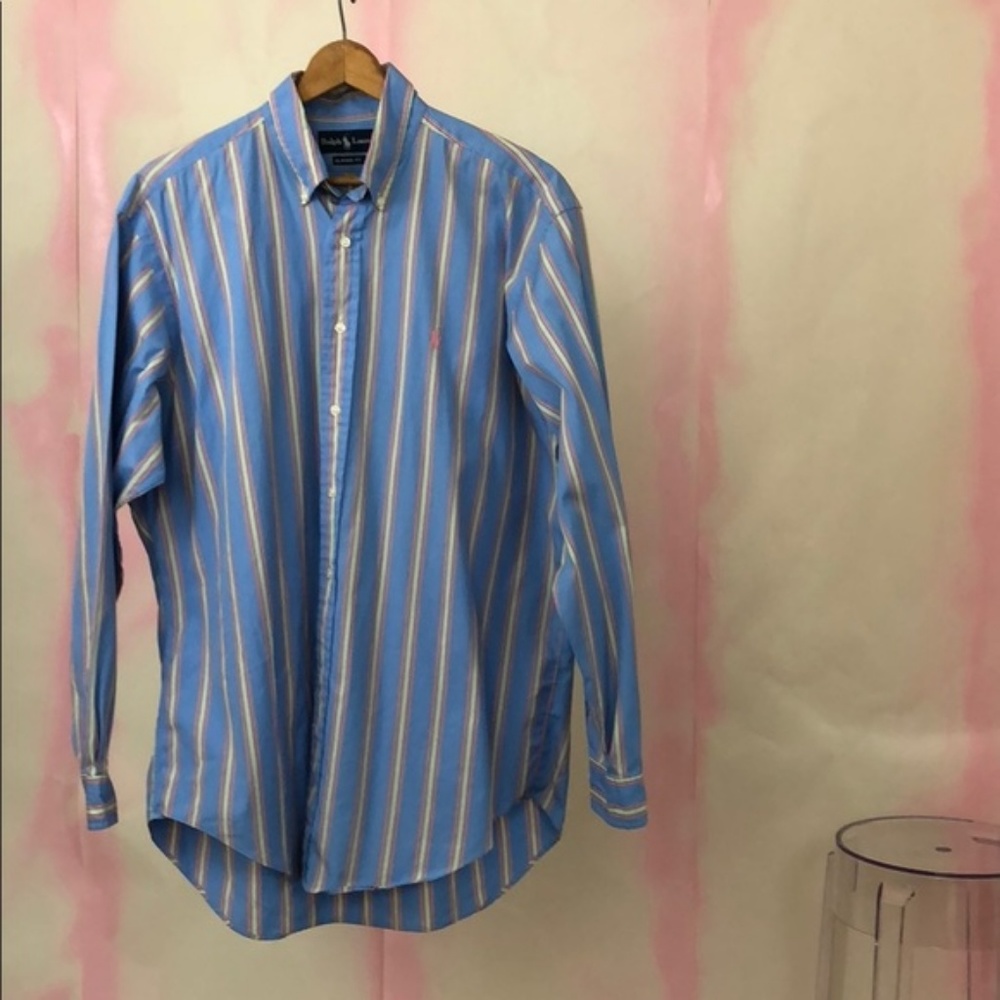 Ralph Lauren Polo Button Down Striped Men’s Classi - Picture 2 of 6